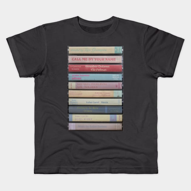 Call Me by Your Name Cassettes Kids T-Shirt by JordanBoltonDesign